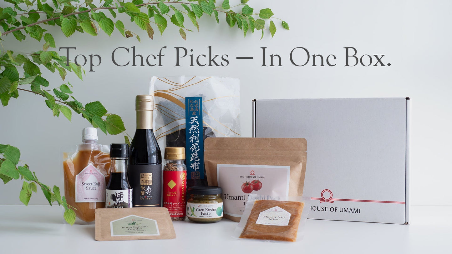 Top Chef Picks -In One Box. 9 Japanese Ingredients in Tasting Box.