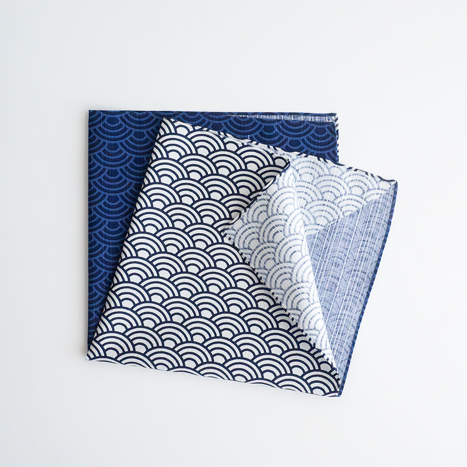 Furoshiki Big Wave (Navy)