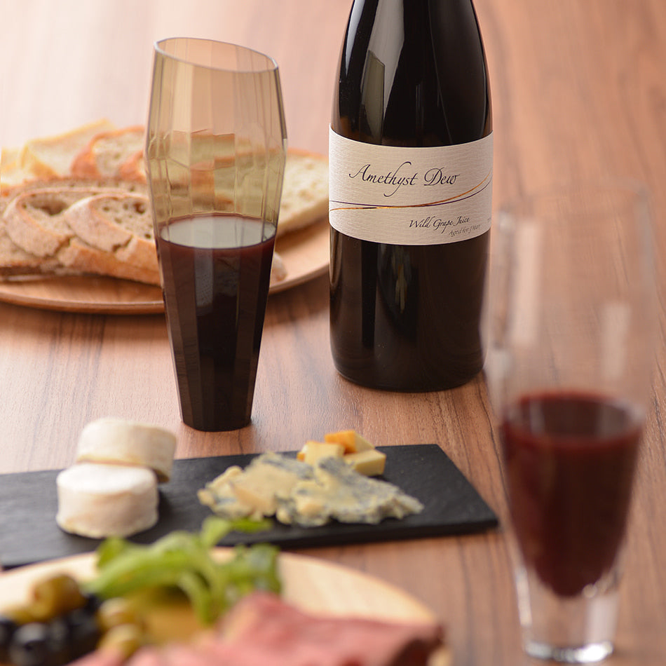 
                    
                      Amethyst Dew "The Rich" aged for 3 years  on the table with food
                    
                  
