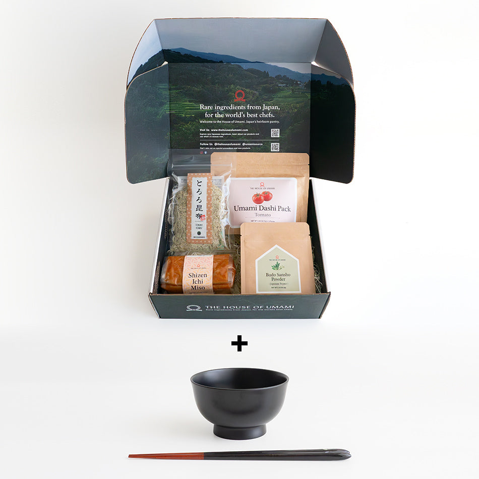 
                    
                      Miso Soup Box Tomato Dashi with optional Japanese 
lacquerware Black bowl
                    
                  