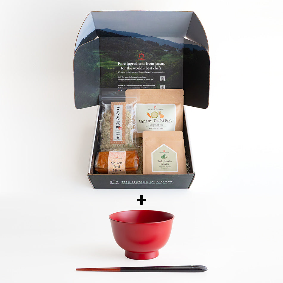 
                    
                      Miso Soup Box Vegetable Dashi with optional Japanese 
lacquerware Red bowl
                    
                  