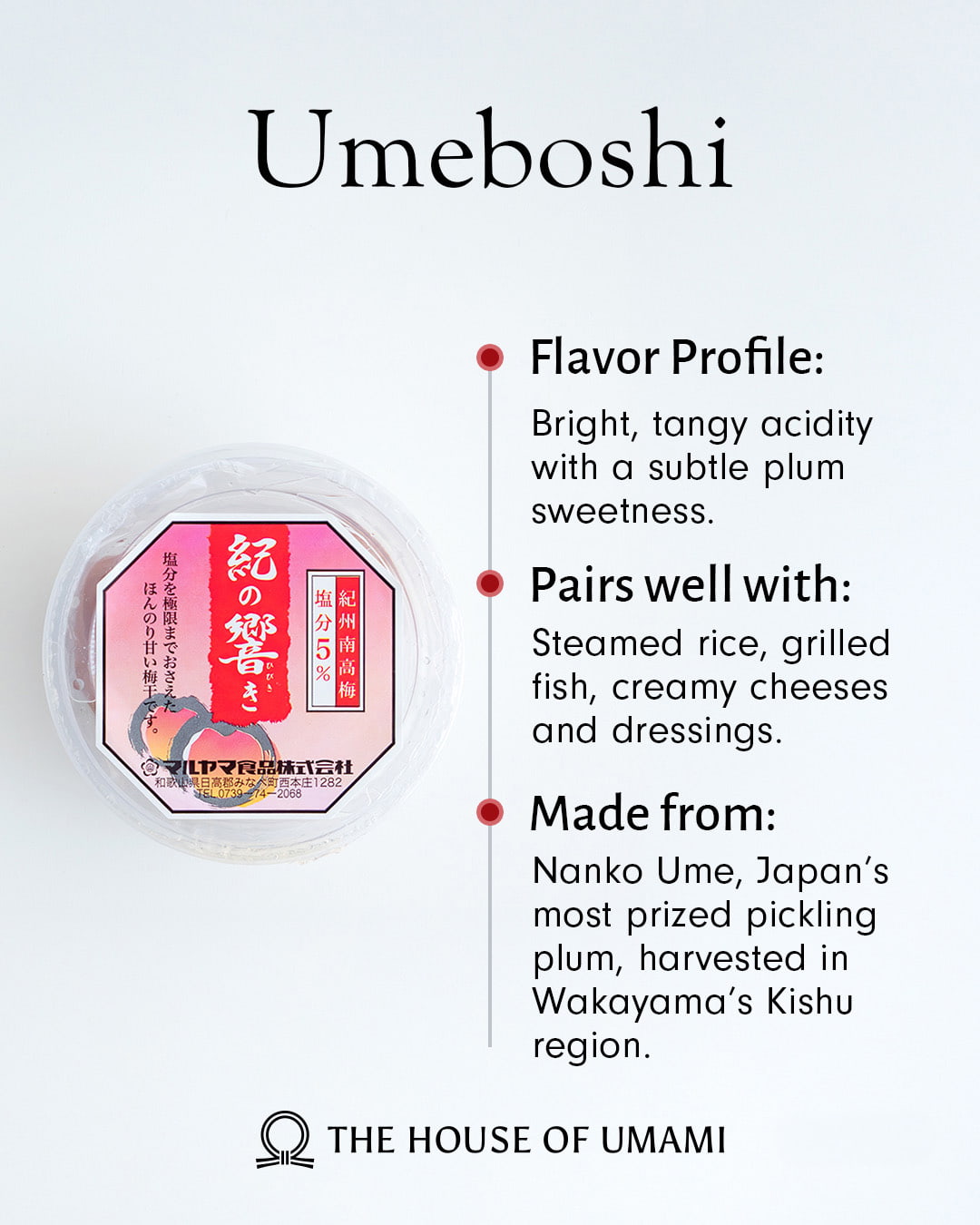 
                    
                      Kishu Nanko Umeboshi (Pickled Plums) profile
                    
                  