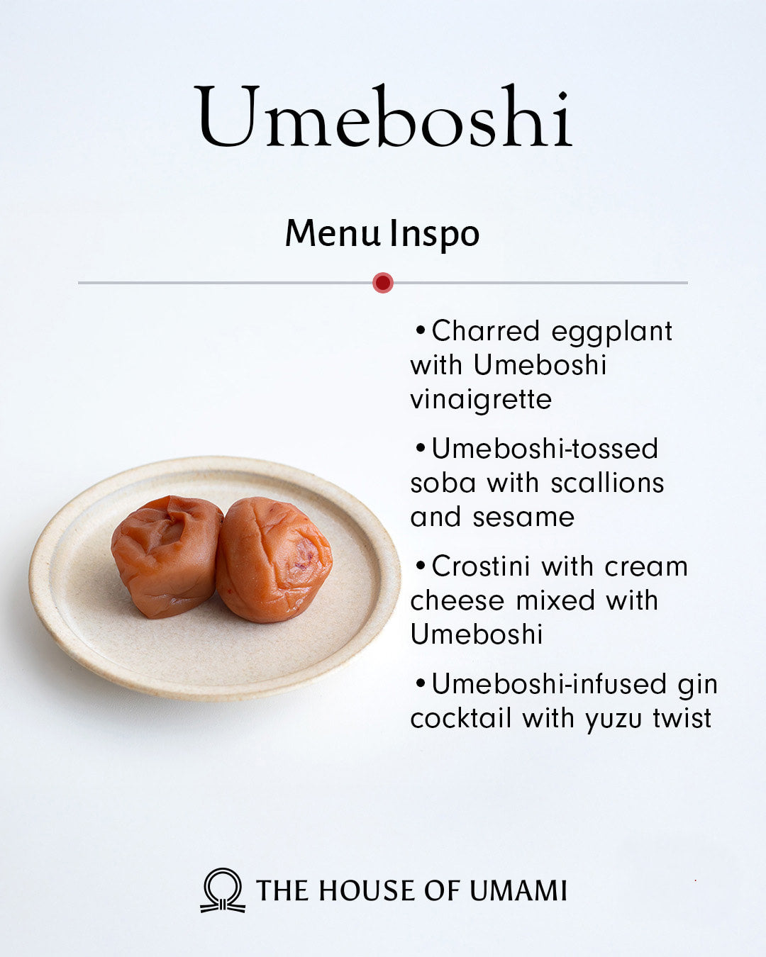 
                    
                      Kishu Nanko Umeboshi (Pickled Plums) Menu inspo

                    
                  