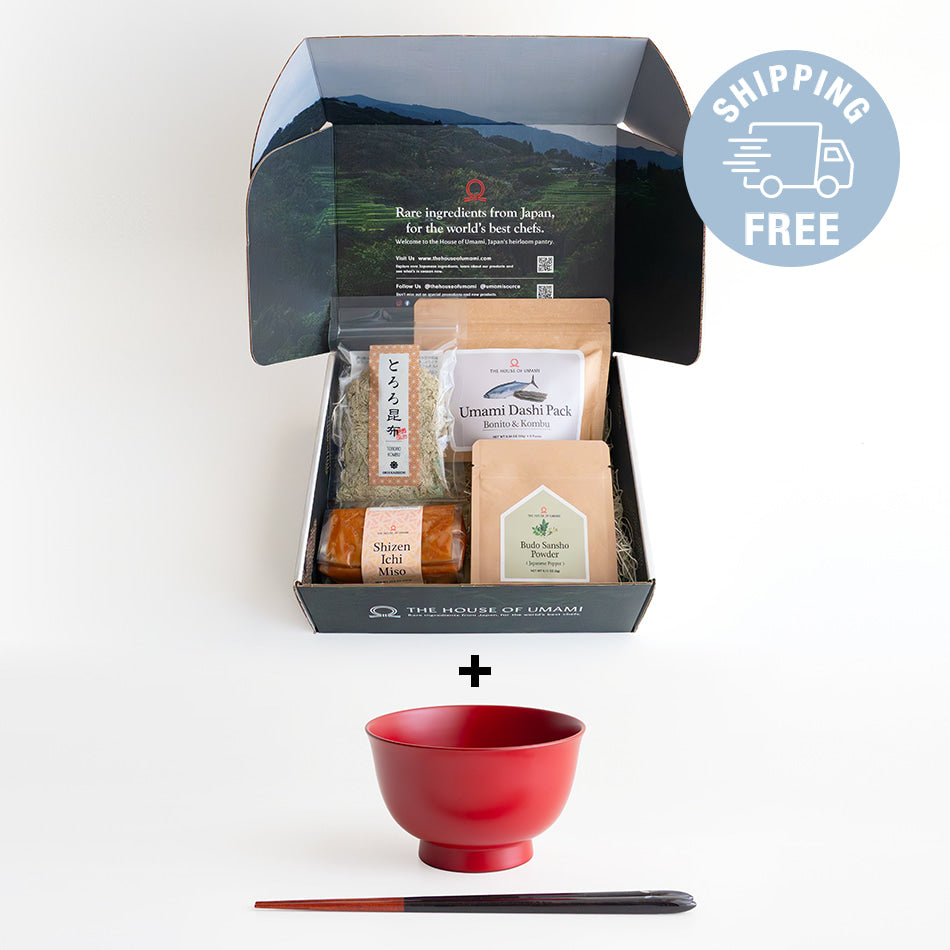 
                    
                      Miso Soup Box Bonito & Kombu Dashi with optional Japanese 
lacquerware red bowl
                    
                  