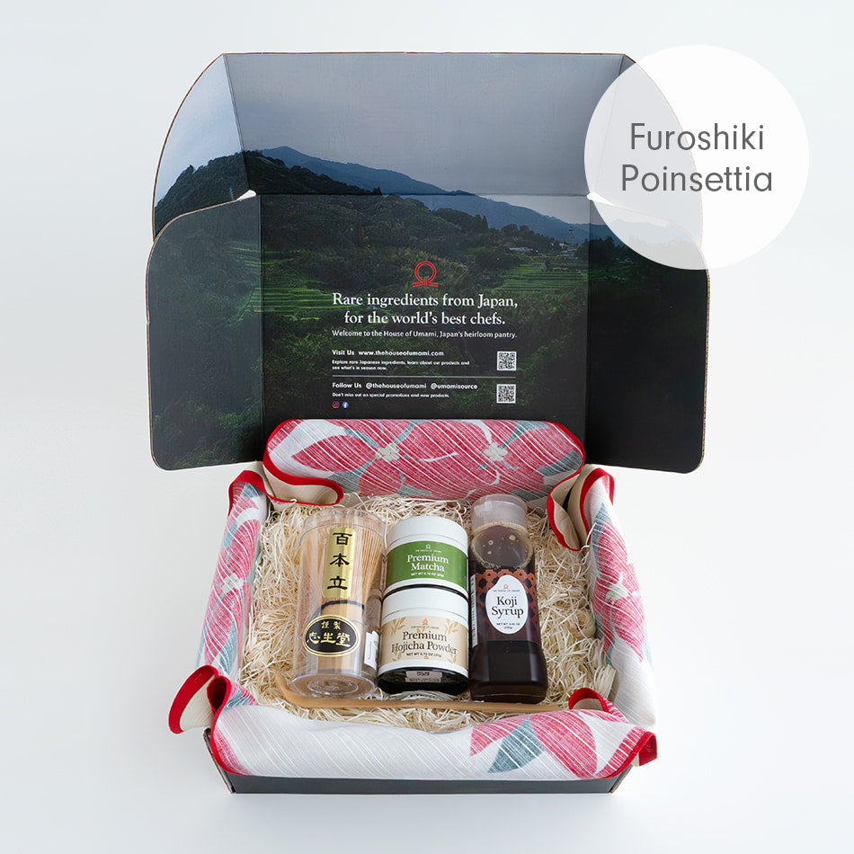 
                  
                    Froshiki Poinsettiai with gift box
                  
                