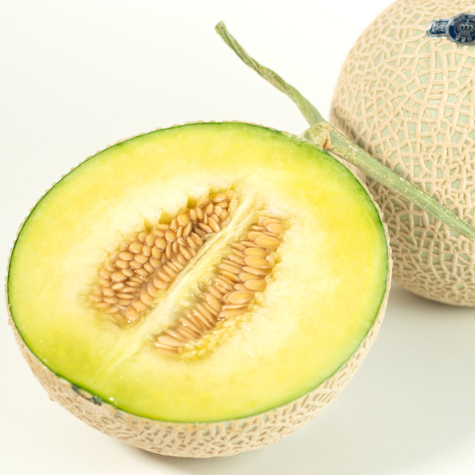 
                    
                      CROWN MELON  from shizuoka juicy image half
                    
                  
