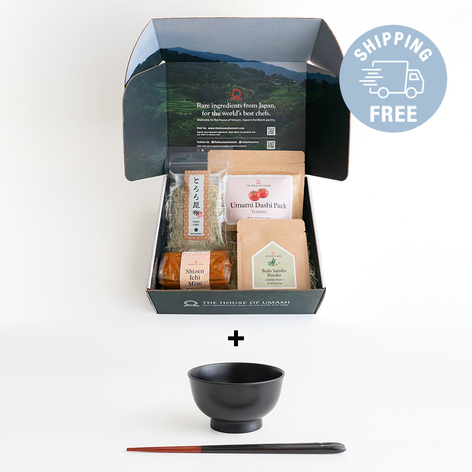 
                    
                      Miso Soup Box Tomato Dashi with optional Japanese 
lacquerware Black bowl
                    
                  