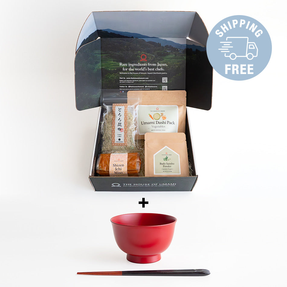 
                    
                      Miso Soup Box Vegetable Dashi with optional Japanese 
lacquerware Red bowl
                    
                  