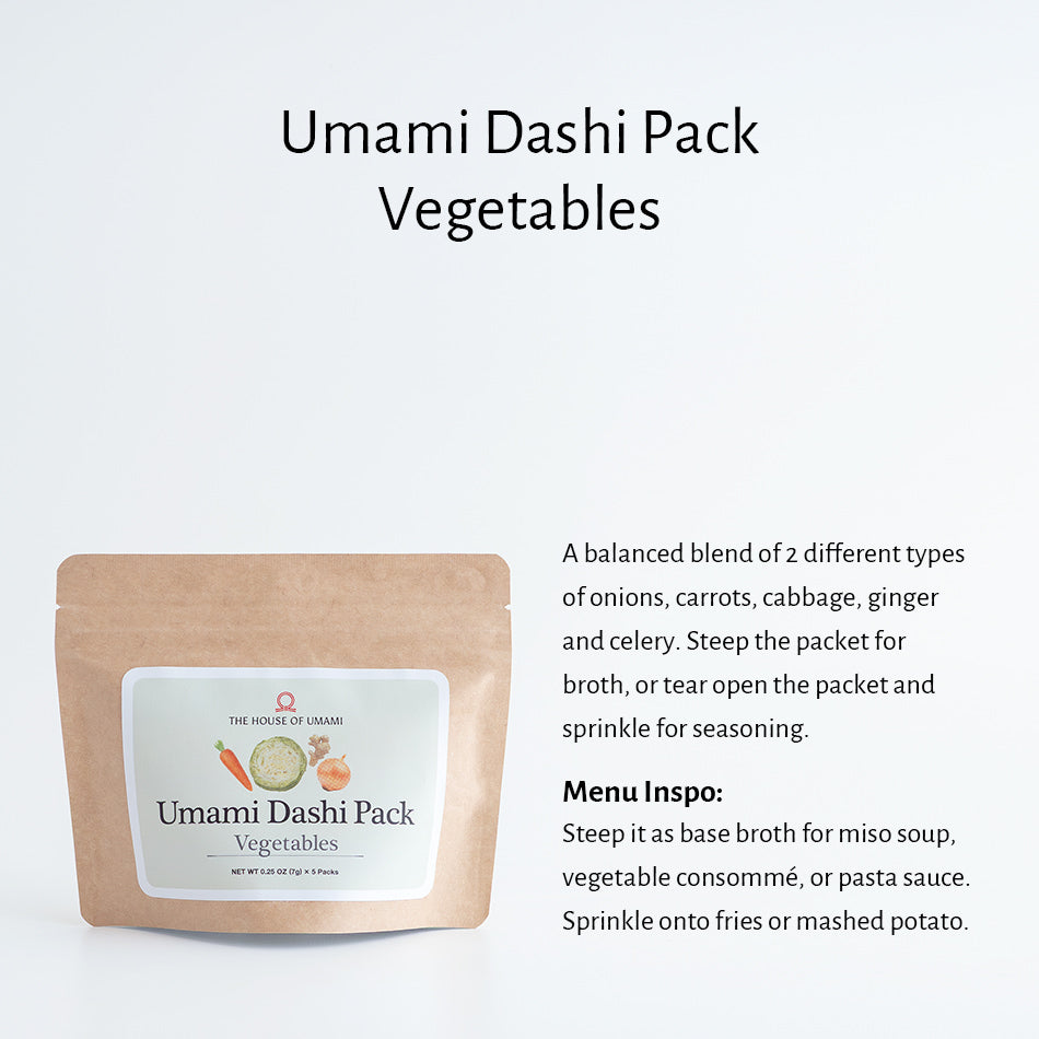 
                    
                      Vegetables Dashi Pack Description
                    
                  